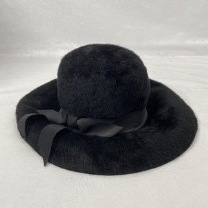 Vintage Musketeer Austria Black Furry Bucket Hat